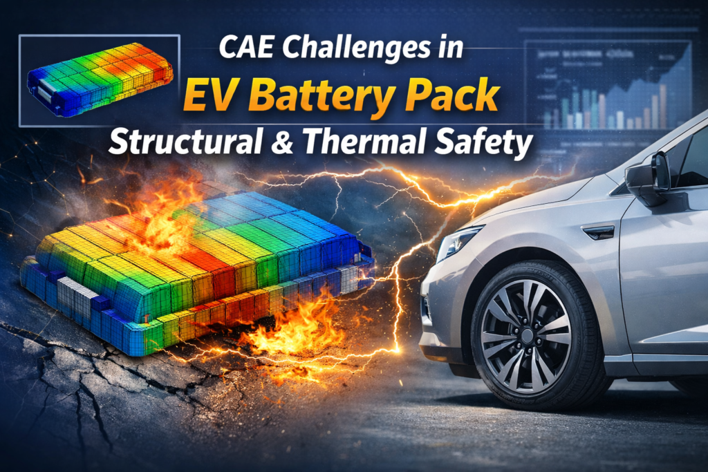 EV battery pack CAE simulation for structural crash and thermal safety analysis